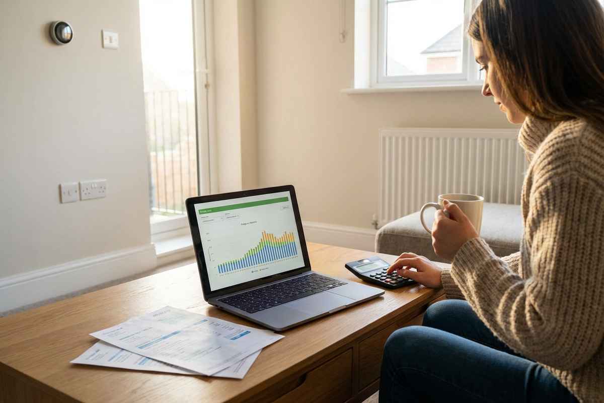 Termostato digitale che mostra la temperatura impostata in un'abitazione.